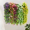2Pcs Artificial Hanging Flowers Outdoor Vines with Eucalyptus Leaves Realistic Looking Vibrant