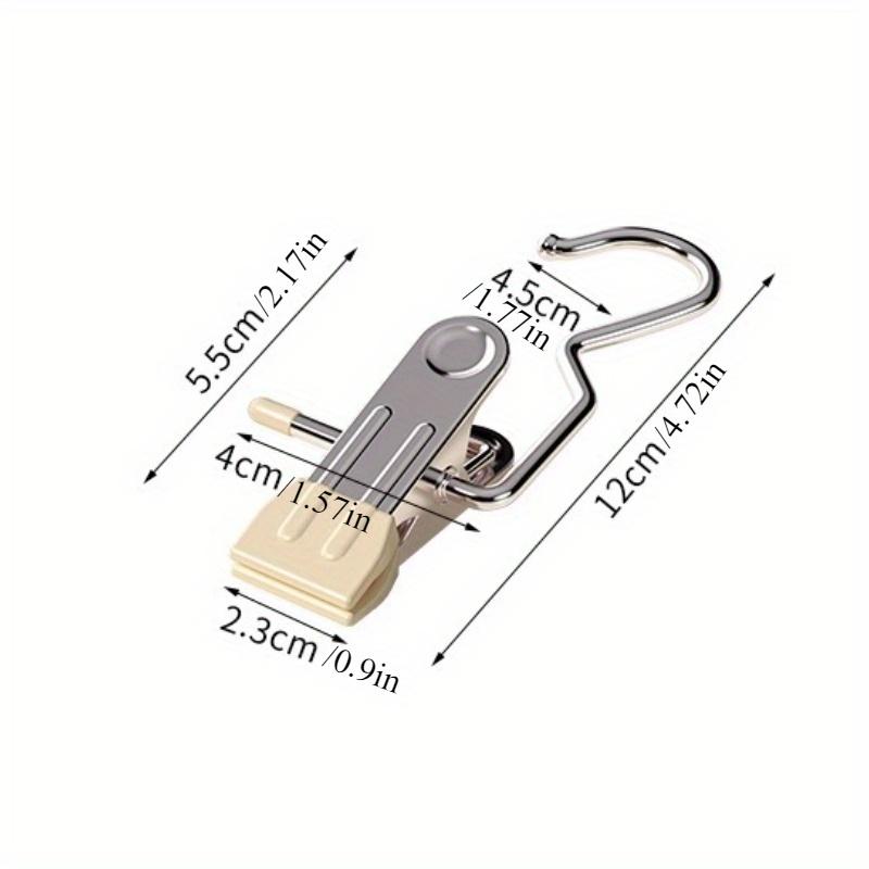 10pcs Metal Pants Hangers with Clips,Space-Saving Closet Organizer for Household Storage, Hat and Clothing Rack Accessories