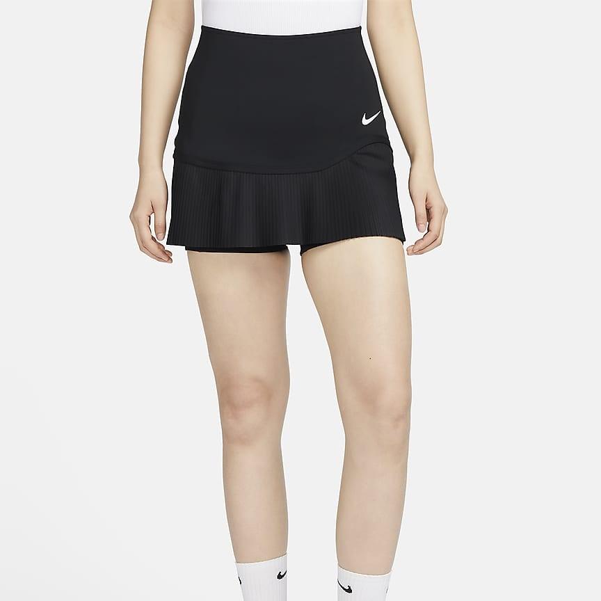 Nike Теннисная юбка Advantage Logo Print Quick-Dry, женская, черная FD6533-010