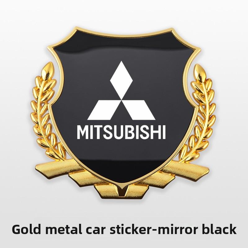Car Metal Wheat Badge Sticker Window Shield Decals For Mitsubishi Outlander Lancer ASX Eclipse L200 Pajero Delica Mirage Attrage