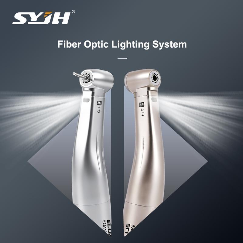 SYJH Dental Low Speed Handpiece Fiber Optic 1:1/1:4.2/1:5 Increasing Speed Contra Angle Internal Water Spray Handpiece Equipment