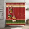 Очаровательная Рождественская Занавеска для Душа Праздничный Декор для Ванной Водонепроницаемая Ткань Рождественский Узор Домашний Декор Современный Стиль
