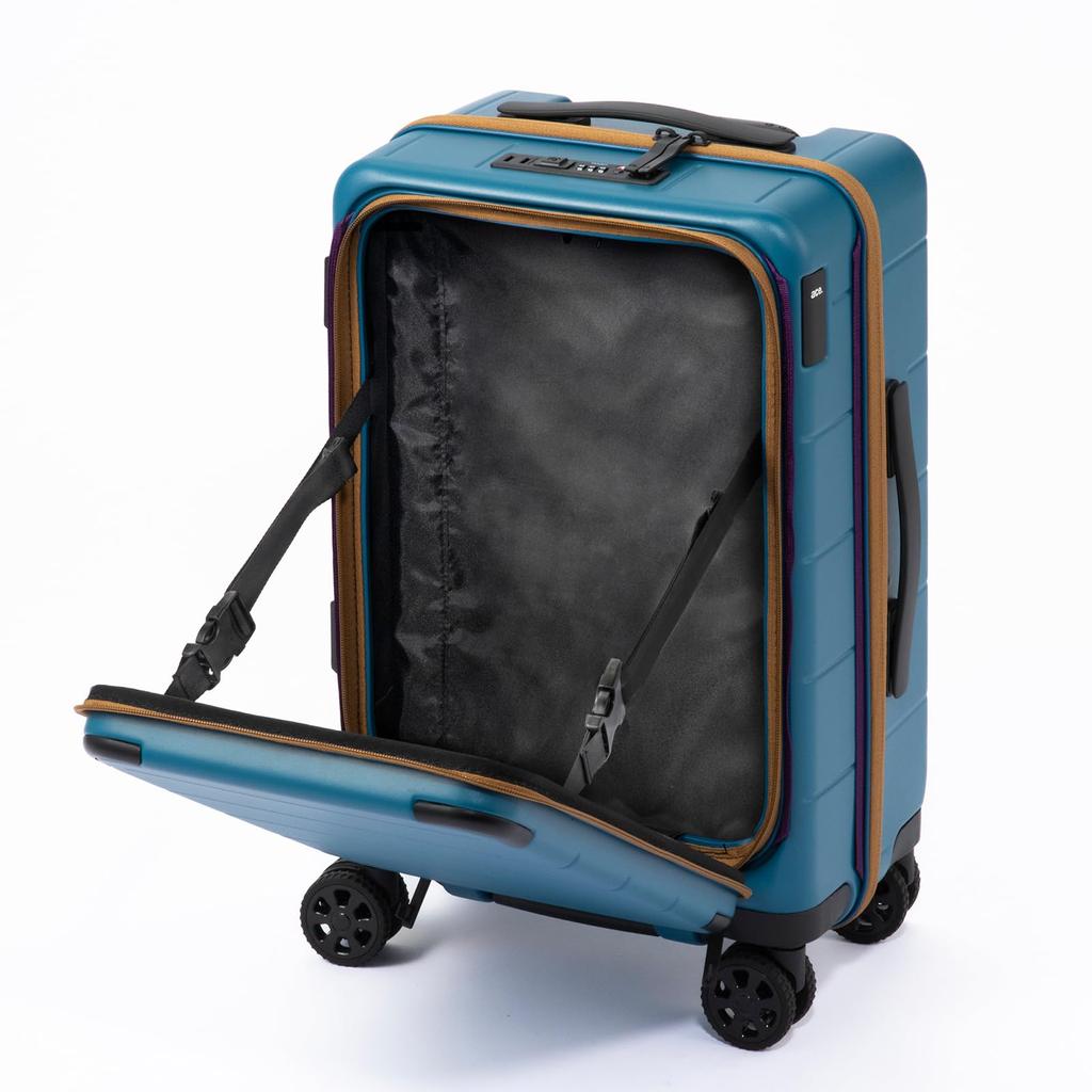 Чемодан размера S 1 ночь 2 дня 2 ночи 3 дня 32 л уличный аварийный открывающийся спереди большой двухколесный роликовый чехол сумка для переноски Theofield Lake Blue [Ace