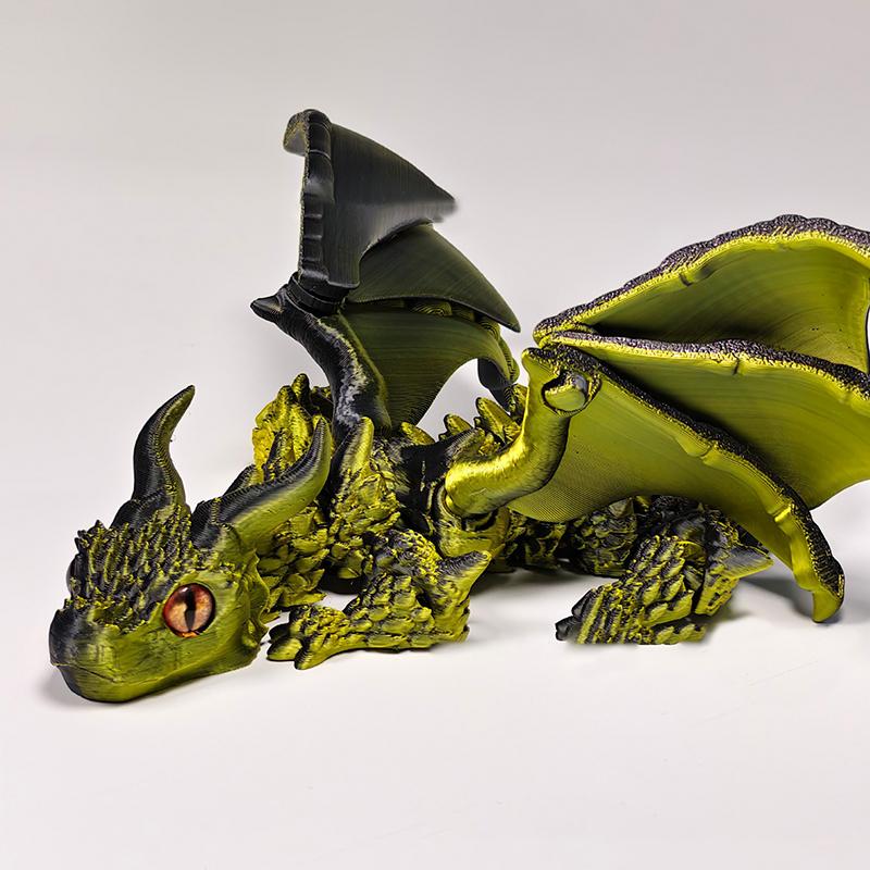 3D Printed Toys Dragon Figures Model Multi-Joint Movable Ornament Desktop Decoration Creativity Novelty Kids 3D Movable Toy Gift