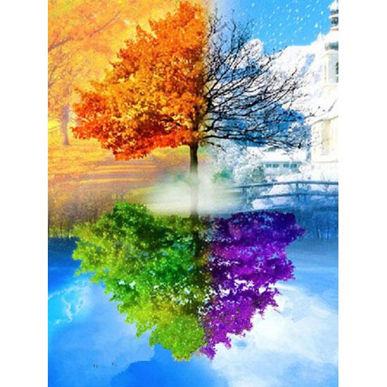 huacan DIY 5D картина сезоны дерево вышивка крестом Алмазная вышивка узоры стразы Алмазная мозаика