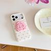 Чехол для iPhone с рисунком «Роза в горошек» для моделей 14/13/12 и серии Apple Pro Max, Защита от падений