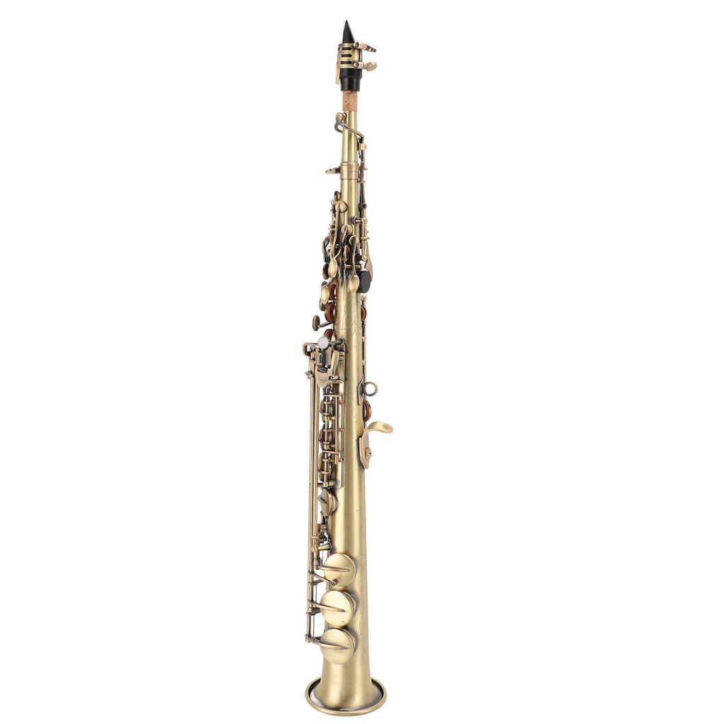 Сопрано-саксофон BB Key Sax Straight Instrument для начинающих и продолжающих игроков, студентов с