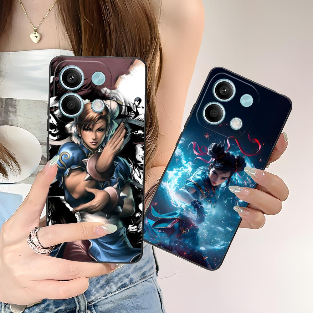 Чехол для телефона Street Fighter Chunli для POCO F7 F6 F5 F4 F3 F2 Pro GT C75 C71 C65 C61 C40 Pro Ultra Цветная Печать Обложка Красивый