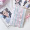 50 шт. Ins Ballet Style Photocard Protector Kpop Bowknot Print Самоклеящиеся пакеты Opp для карточек Подарочная упаковка Самозапечатывающийся пакет