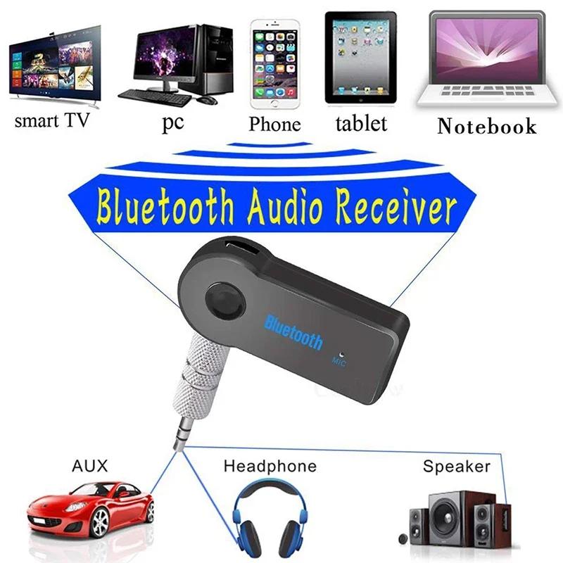 2-в-1 AUX Bluetooth приемник приемник беспроводной аудио 3,5 мм беспроводной автомобильный адаптер стерео автомобильный Bluetooth автомобильный аудио MP3 Aux приемник