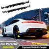 For Porsche Taycan Electric 4-Door Coupe 2019, 2021, 2022, 2023, 2024, 2025 Automotive Rear Bumper Diffuser Rear Spoiler Kit