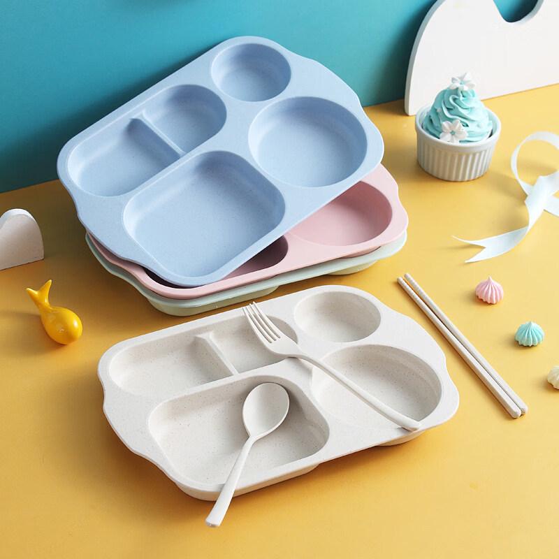 Wheat Straw Divided Plate & Cutlery Set