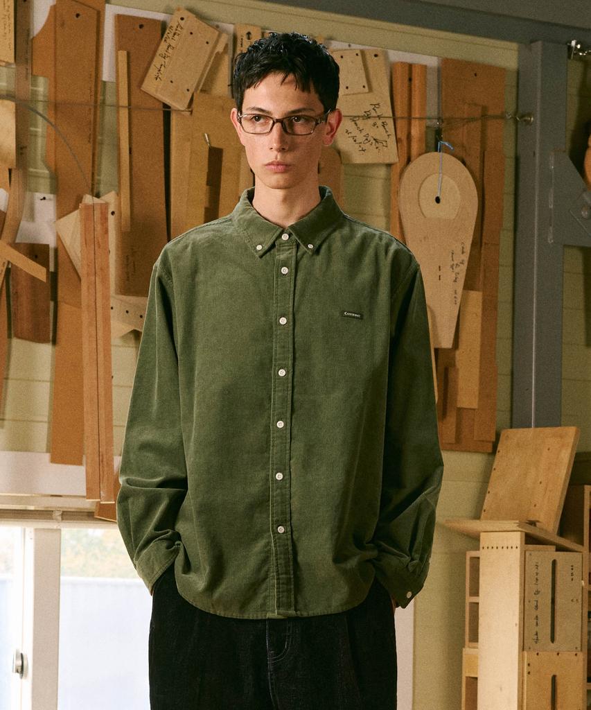 COVERNAT Corduroy Shirt Green