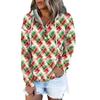 Женские повседневные модные принты с длинным рукавом на пуговицах пуловеры с капюшоном толстовки