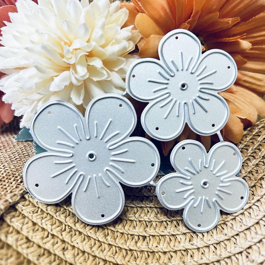 3 шт./лот Лепесток цветка Металлические режущие штампы Трафарет для DIY Скрапбукинга Фотоальбом Тиснение Бумажные карточки Поделки Высечки