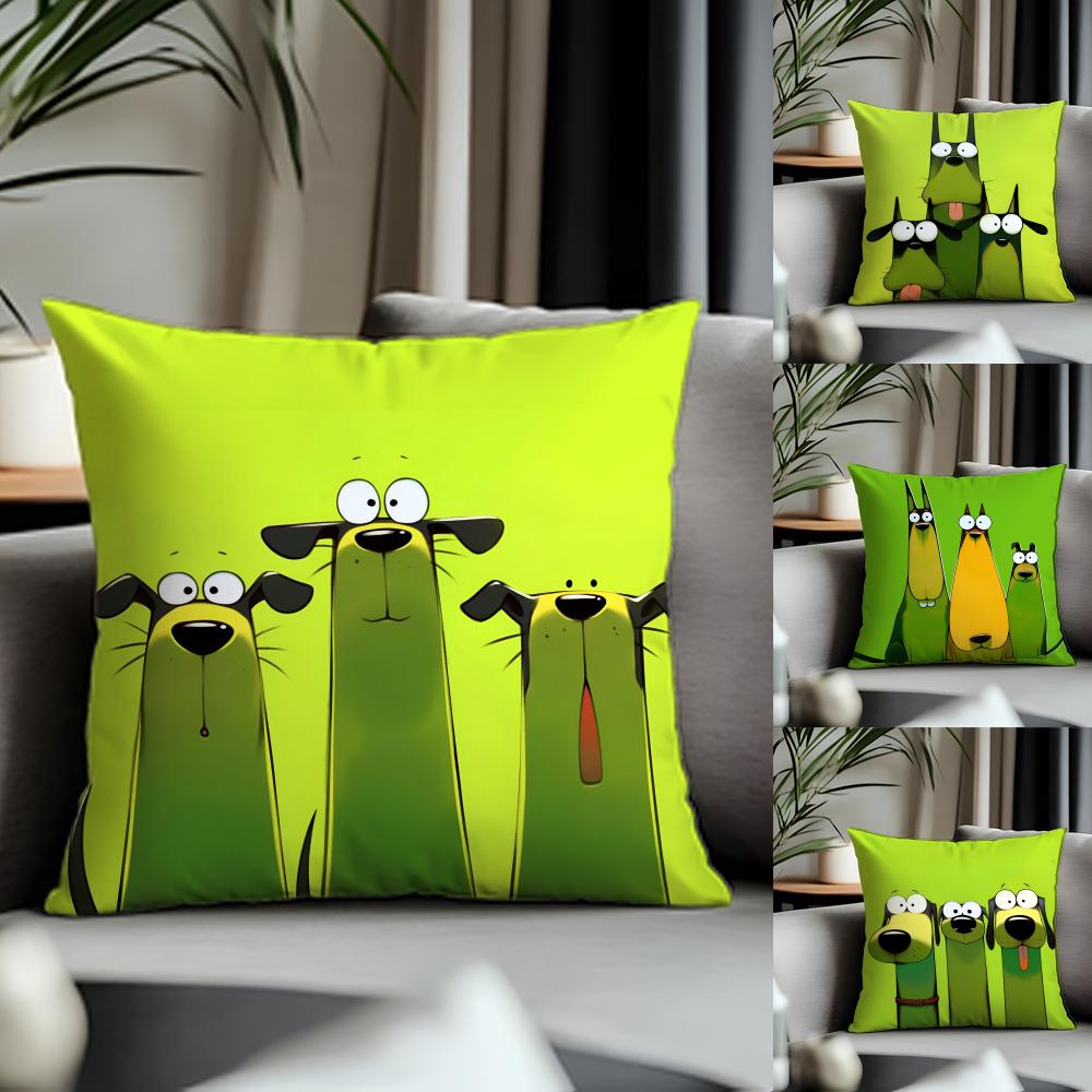 Fashion DDoberman Pinscherful Cushion Cover Antidustmite Pillowcase Invisible Zipper Silky Short Plush Sofa Cushion Cover