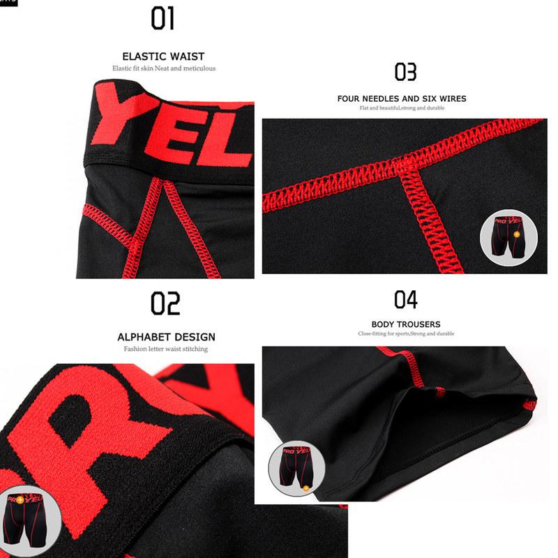 Quick Dry Compression Men Fitness Tight Leggings Shorts Bodybuilding Sweat Bottom Sport Gym Running Shorts