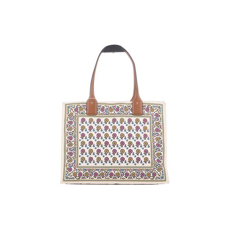 Tory Burch Ella Daisy Print Double T Logo Large Capacity Nylon Tote Bag Women tote floral 140094-960