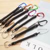 Hiking Wrist Keychain Spring Key Cord Spring Elastic Rope Anti-lost Phone Keychain Fishing Lanyards