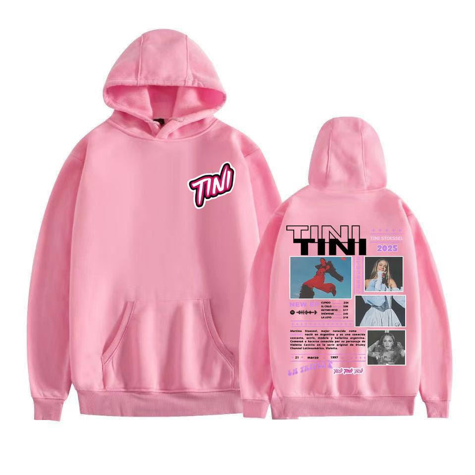 Певица TINI STOESSEL Альбом 2025 Тур Обложка Худи Мужчины Женщины Одежда Мода Эстетика Толстовки Повседневный Комфорт Флисовая Худи