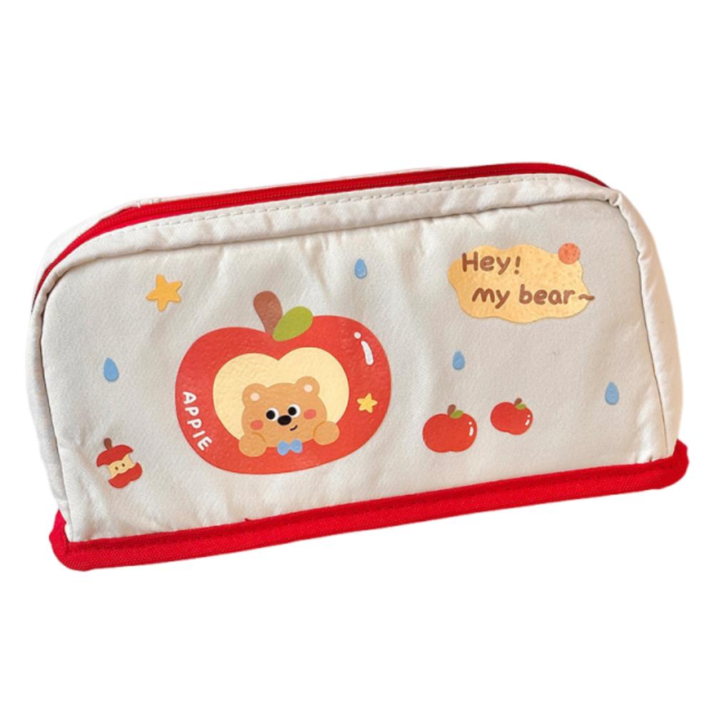Can Stand Cartoon Pen Bag INS Multi-layer Stationery Bag Lovely Pencil Storage Bag Back To School