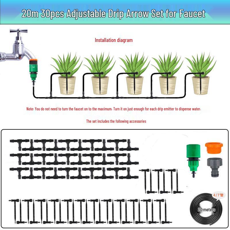Automatic Drip Irrigation Kit for Potted Plants and Garden Flowers