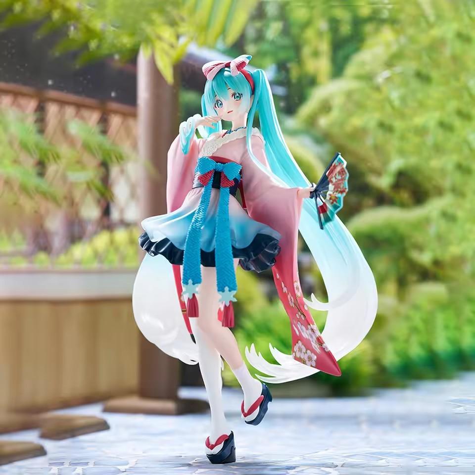 Хацунэ Мику Настольная Милая Фигурка Действия 20 см Ушки Кошки Версия с Футболкой. Аниме Фигурка Кавайная Девочка Модель Игрушка - Очаровательный Декор wi di