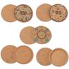 Tea Coasters Placemats Non-slip Cork Coasters Wooden Cup Mat Anti-hot Heat Pad Heat Resistant