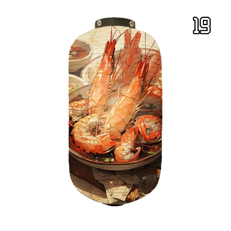 Бумажный фонарь в японском стиле Красивые фонари с принтом краба и креветки Фонари для рекламы суши, хот-пота, изакая-ресторана, бара