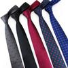 Tie Men'S Formal Business 7Cm Black Pattern Casual Work Tie, Polyester Silk High-End Tie