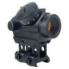 Sutekus 2MOA Red Dot Sight, Compatible with 20mm Rails, 11-Level Dimming, Micro T-1 Type, Airsoft Replica Sight, High Mount, Includes Battery