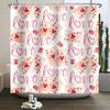 Happy Valentines Day Heart Shower Curtain Red Pink Romantic Falling Love Heart Sweet Lovers Waterproof Bathroom Curtain Decor