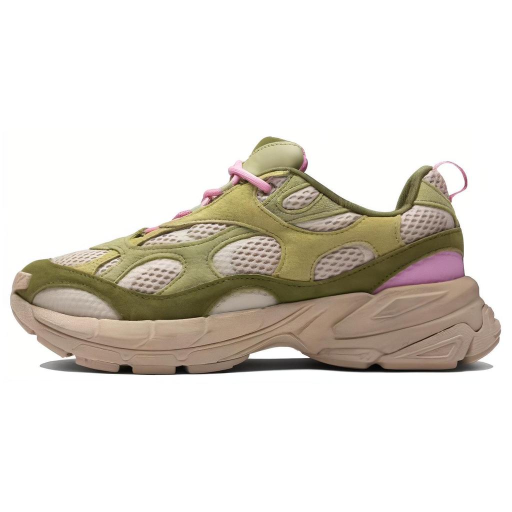 Мужские кроссовки KidSuper Studios x Puma Velophasis NU оливково-зеленые с бежевыми вставками 396778-01