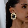 Exaggerated Oval Irregular Large Earrings