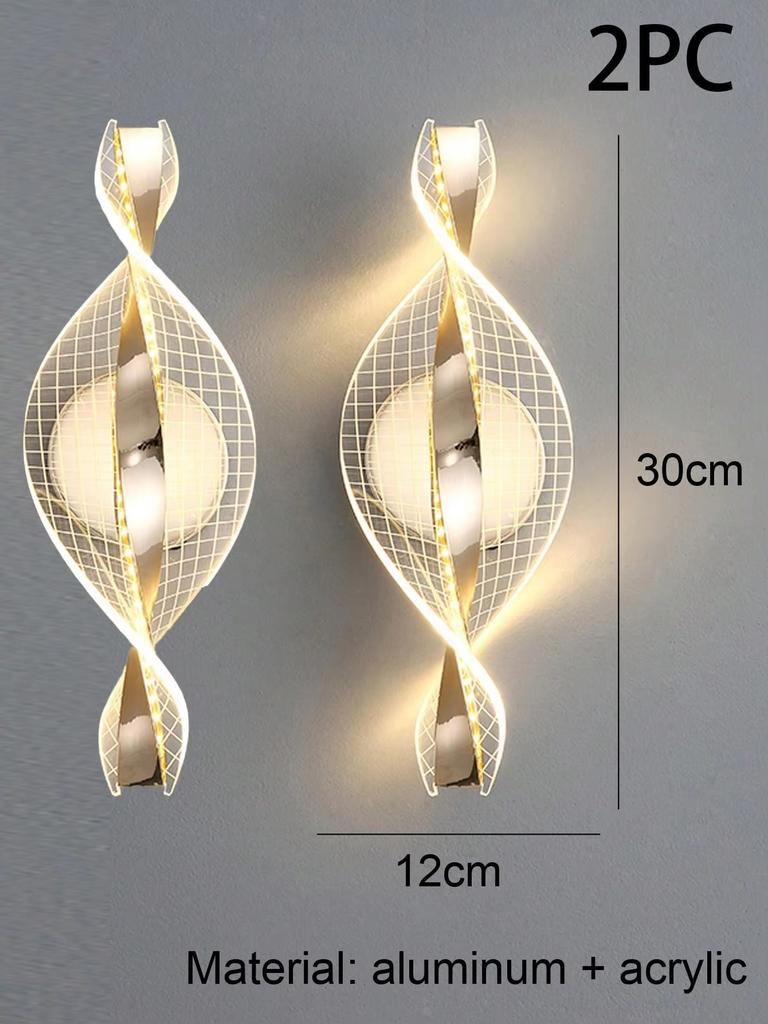 Luxury LED Modern Acrylic Gold/Black Wall Sconce,Hallways,Bedroom Night light,Outdoor Interior Lighting Wall Lamp Home Decor
