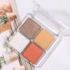 Мини палетка теней для век из четырех цветов: Глиттер, Шиммер, Перламутр и Матовый - Портативный и Трендовый для Начинающих