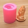 1pc Hands Together Praying Incense Candle Silicone Mold Palm Worship DIY Hands Together Praying Gypsum Decoration Mold