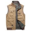 Двусторонний жилет для рыбалки большого размера с множеством карманов для мужского весенне-осеннего пальто для уличной фотографии