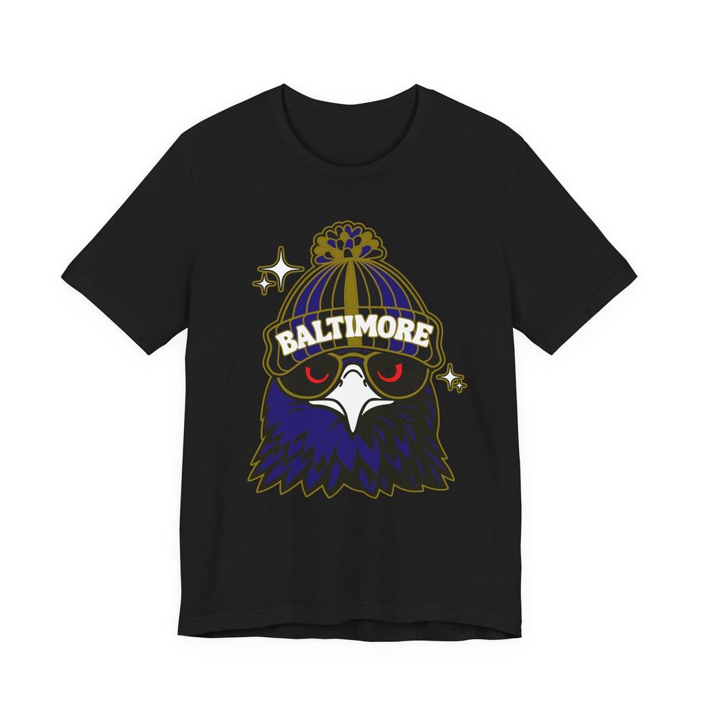 Baltimore Football Tee Trendy Mascot Raven Graphic Tee