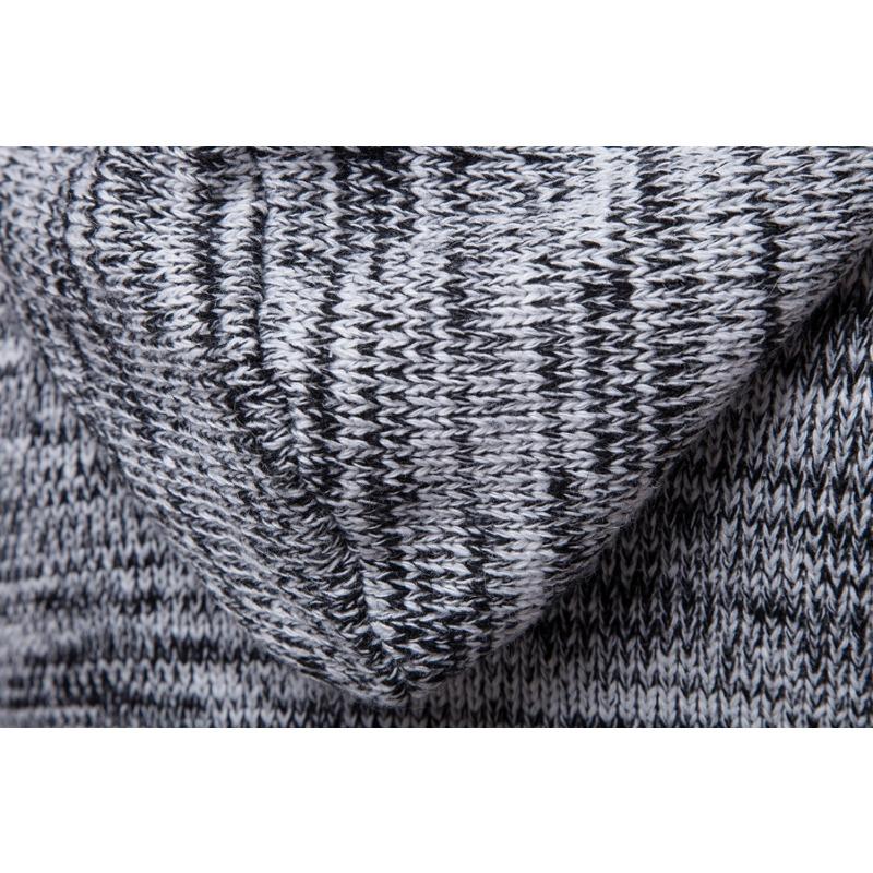 Мужской кардиган с капюшоном, толстый свитер, зимний новый свитер, чтобы носить теплое повседневное пальто, тонкое удобное модное черное пальто