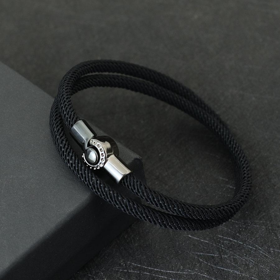 Noter Fashion Men Bracelet With A Grade 4mm String Bilayer Unique Magnet Buckle Cord Chain Braslet Multiple Colors Available