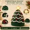 Colorful Handmade Beanie Knitting Hat Set X-mas Tree DIY Hand Crochet Hood Hat  Beginners