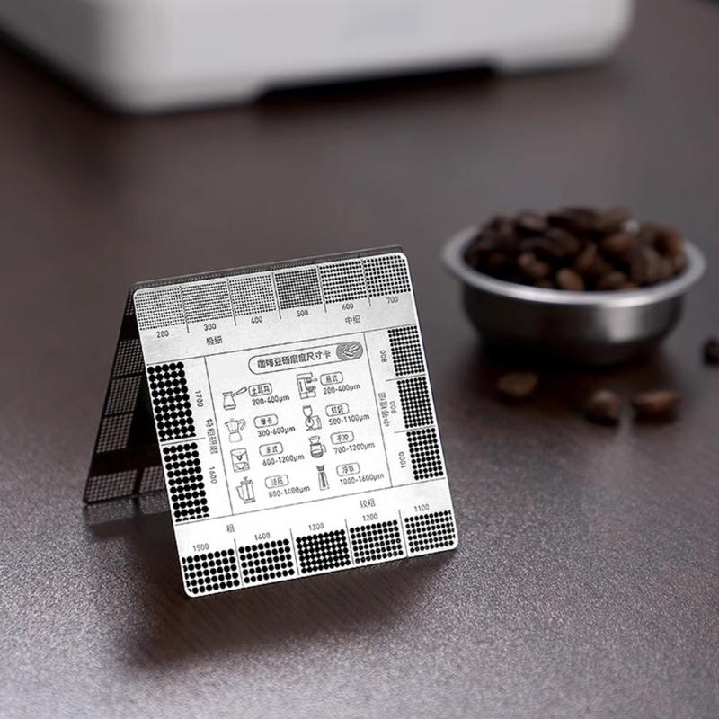 Карточка-справочник по помолу кофе Таблица размеров помола для точного заваривания и усиления вкуса для дома, кухни и кафе