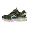 Low Top Kids Lifestyle Shoes Black Green Teenagers 402050L-BKLM