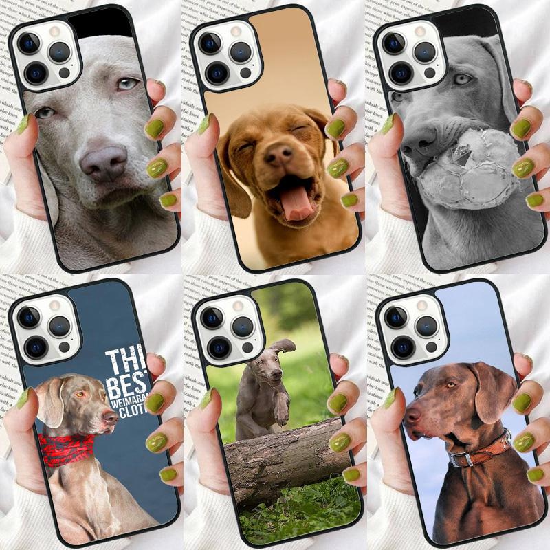 Weimaraner Dog Phone Case For iPhone 17 Air 16 15 14 plus 12 13 Pro max Soft Bumper Shell Cover coque