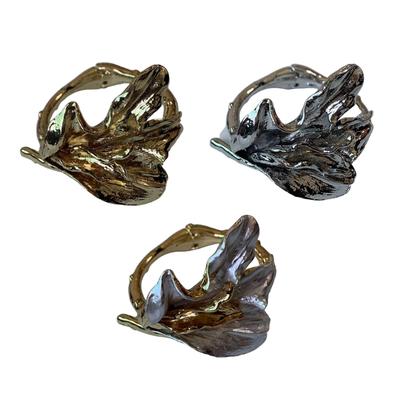 Элегантные стили Эмалевые тюльпаны Цветочный браслет Золотой Белый Цветовая блокировка Сплав Ювелирный аксессуар для женщин