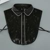 Women Fake Collar Blouse Sweater White Lapel Decor Detachable Collars For Women Black Lace False Collars Woman Lace Half Shirt