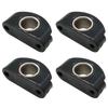 L16A-Marine Boat Fairlead Black Nylon Bullseyes 12 Mm 1/2Inch STAINLESS STEEL INSERT,Pulley Wheel For Boats,4Pcs