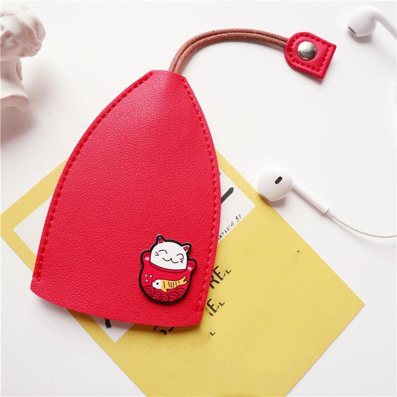 Рождественский ящик для ключей с лосем, милый выдвижной чехол для ключей, кошелек из искусственной кожи, чехол для ключей, карманный держатель для кожаного брелка