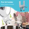 Держатель крышки кастрюли из нержавеющей стали для кухонного органайзера с силиконовыми ножками